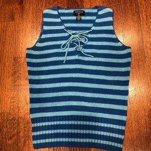 Nautica striped sleeveless knit top